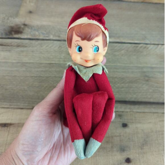 Vintage 1950s MCM Kitschy Red and White Striped Oversized Elf Knee Hugger Japan - Picture 2 of 10